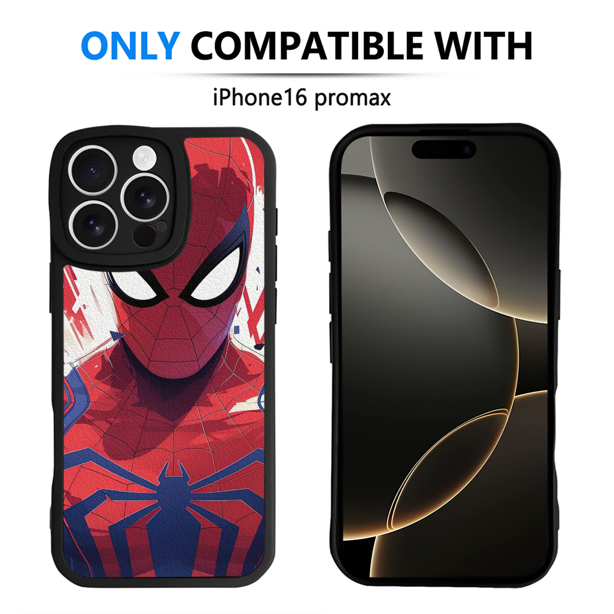 （画像用） Spider Man スパイダーマン 【iPhone 16シリーズ対応】シリコンスマホケース（レザー調） 材質：シリコン
